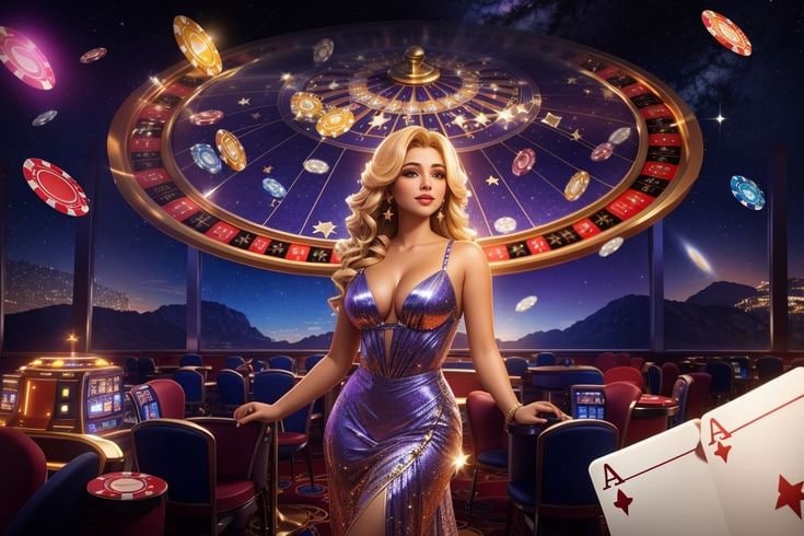 Tampilan meja Infinite Blackjack di platform luxury12 dengan dealer langsung